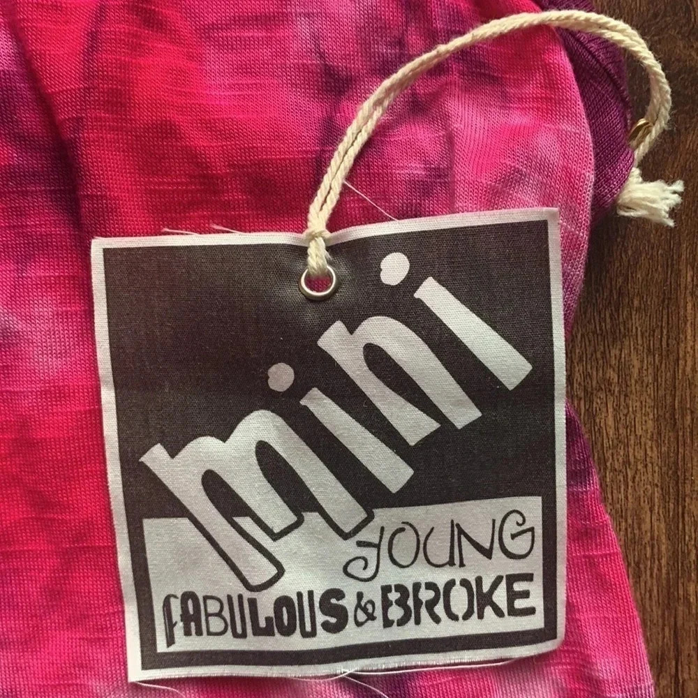 Young Fabulous & Broke Top Tie Dye Tank Fringe Girls Sz 10 NWT - Picture 5 of 7